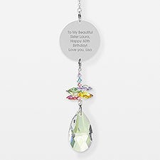 Engraved Birthday Message Rainbow Suncatcher - 42123