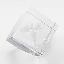 Engraved Professional Caduceus 3D Crystal Sculpture - 42128