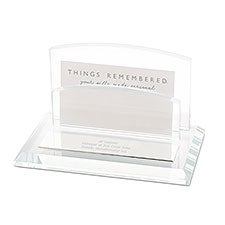 Engraved Glass Business Card Holder - 42135