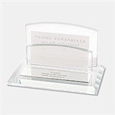 Engraved Glass Business Card Holder - 42135