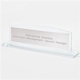 Engraved Glass and Steel Name Plate for the Boss - 42166