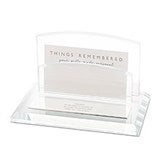 Engraved Recognition Glass Business Card Holder - 42171