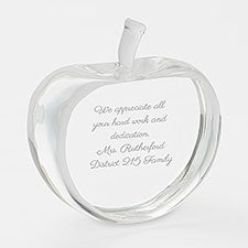 Engraved Crystal Apple Keepsake - 42186