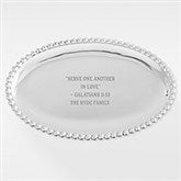 Personalized Mariposa® String of Pearls Oval Serving Tray For Her - 42255