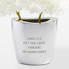 Engraved Message Aluminum Vase for Family - 42266