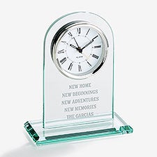 Engraved Family Message Glass Clock - 42283