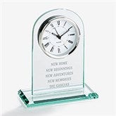 Engraved Family Message Glass Clock - 42283
