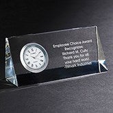 Personalized Recognition Message Crystal Desk Clock - 42304