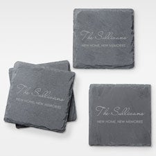 Engraved Slate Coaster Set For The Home - 42314
