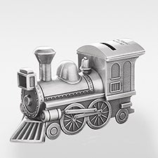 Engraved Pewter Train Bank - 42340