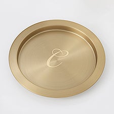 Engraved Round Gold Serving Tray for Her - 42448