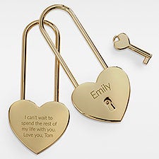 Engraved Engagement Love Lock - 42452