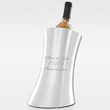 Engraved Wedding Message Stainless Steel Wine Chiller - 42457