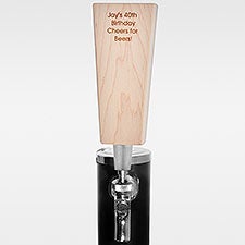 Engraved Birthday Message Maple Beer Tap Handle - 42460