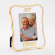 Engraved Golden 50th Anniversary Picture Frame - 42513