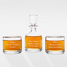 Etched Retirement Message Duet 8.5 oz. Stacking Decanter Set - 42532