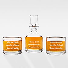 Etched Message Duet 8.5 oz. Stacking Decanter Set for Professionals - 42535