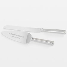 Engraved Lenox Devotion Wedding Cake Knife and Server Set - 42549