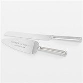 Engraved Lenox Devotion Wedding Cake Knife and Server Set - 42549