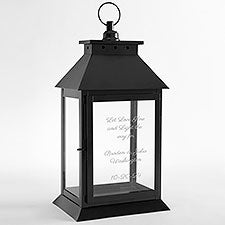 Engraved Wedding Message Decorative Candle Lantern - 42553