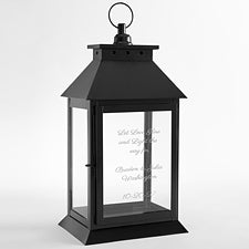 Engraved Wedding Message Decorative Candle Lantern - 42553