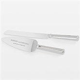 Engraved Lenox Devotion Anniversary Cake Knife and Server Set - 42556