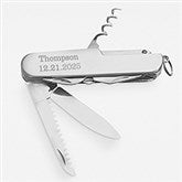Personalized 13 Function Stainless Pocket Knife For Him - 42569