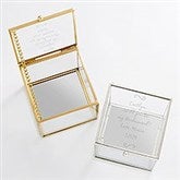 Engraved Glass Jewelry Box For Bridesmaid - 42575