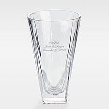 Etched Engagement Message Personalized Vase - 42591