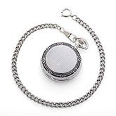 Engraved Grandpa's Silver Photo Memento Pocket Watch and Box - 42600
