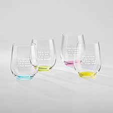 Engraved Riedel O' Happy Cocktail Glass Set - 42611