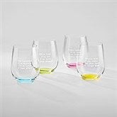 Engraved Riedel O' Happy Cocktail Glass Set - 42611