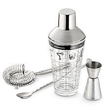 Personalized Professional Glass Cocktail Shaker Set - 42613