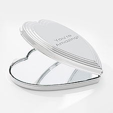 Personalized Friendship Heart Compact Mirror - 42689