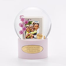 Engraved Grandma's Orchid Photo Snow Globe - 42691