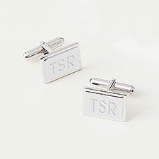 Engraved Graduation Sterling Silver Rectangular Cufflinks  - 42751