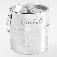 Engraved Housewarming Hammered Metal Ice Bucket - 42796