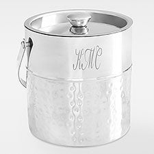 Engraved Hammered Metal Ice Bucket For Her - 42797