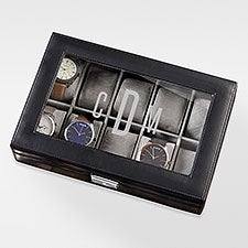 Engraved Graduation Leather 10 Slot Watch Box - 42838