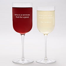 Engraved Message Luigi Bormioli Wine Glass - 42856