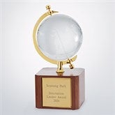 Engraved Recognition Crystal and Gold Globe Award  - 42906