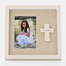 Engraved Family Cross Picture Frame  - 42909