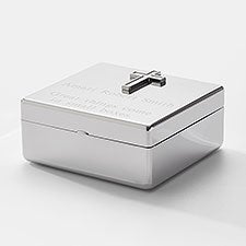Engraved Cross Keepsake Box for Him - 42922