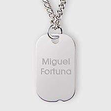 Engraved Dad Sterling Silver Dog Tag - 42923