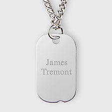 Engraved Husband Sterling Silver Dog Tag - 42924