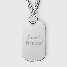 Engraved Husband Sterling Silver Dog Tag  - 42924