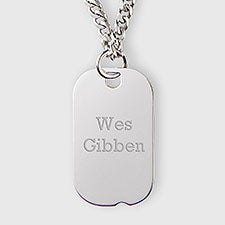 Engraved Graduation Sterling Silver Dog Tag - 42925