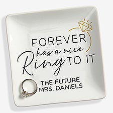 We're Engaged Personalized Ring Dish  - 42958