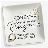 We're Engaged Personalized Ring Dish  - 42958