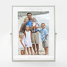 Engraved Silver Floating 5x7 Family Picture Frame  - 43041